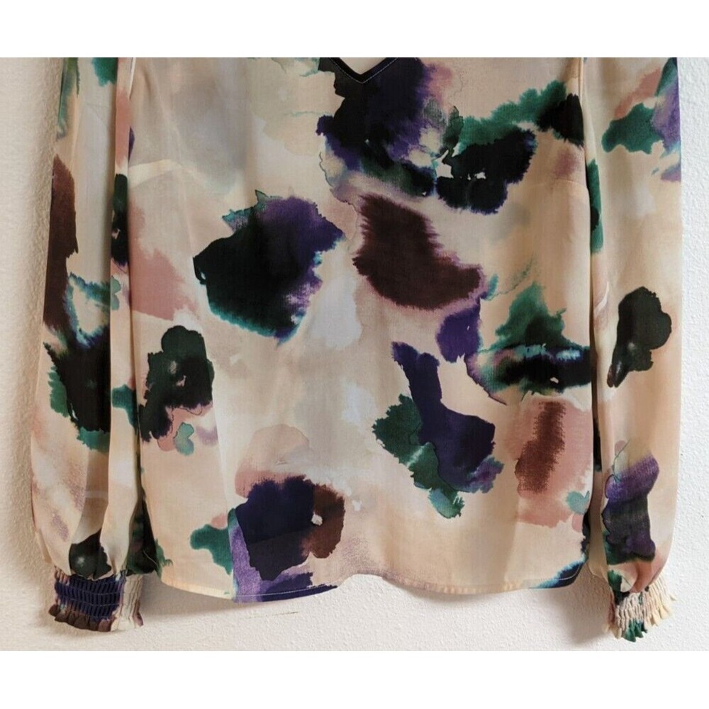 NEW~Women's Cabi #4341 Mystic Blouse in Aurora Floral Watercolor Size Small - Picture 5 of 11